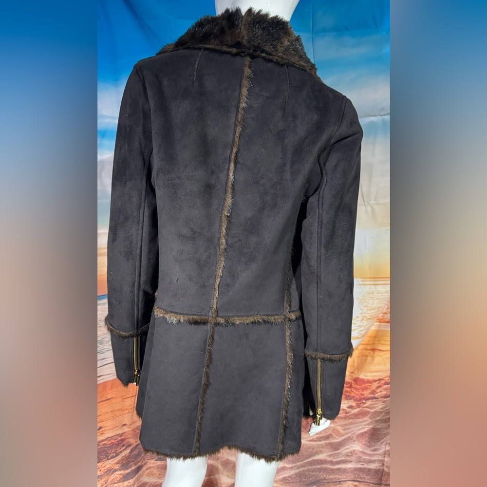 Michael Kors Faux Suede & Fur Coat - Picture 4 of 9